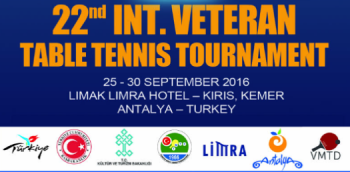 22.Uluslararası Antalya Veteran Masa Tenisi Turnuvası / 22nd International Veteran Table Tennis Tournament